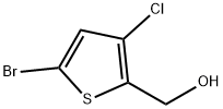 (5-溴-3-氯噻吩-2-基)甲醇 结构式