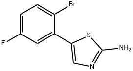 5-(2-Bromo-5-fluorophenyl)thiazol-2-amine 结构式