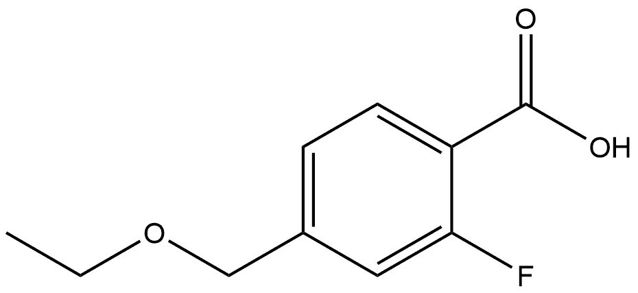 4-(Ethoxymethyl)-2-fluorobenzoic acid 结构式