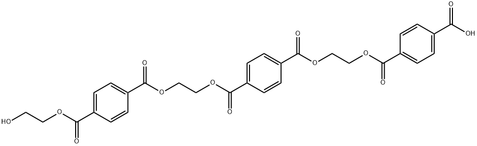 1,4-Benzenedicarboxylic acid, 1-[2-[(4-carboxybenzoyl)oxy]ethyl] 4-[2-[[4-[(2-hydroxyethoxy)carbonyl]benzoyl]oxy]ethyl] ester 结构式