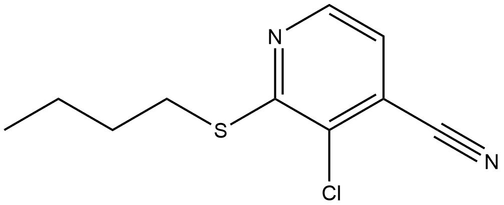 2-(Butylthio)-3-chloro-4-pyridinecarbonitrile 结构式