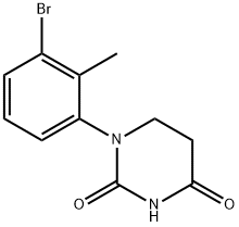 1-(3-溴-2-甲基苯基)二氢嘧啶-2,4(1H,3H)-二酮 结构式