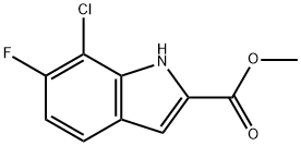 1H-Indole-2-carboxylic acid, 7-chloro-6-fluoro-, methyl ester 结构式