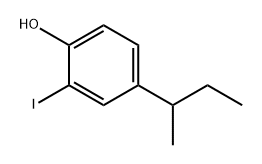 4-(仲丁基)-2-碘苯酚 结构式