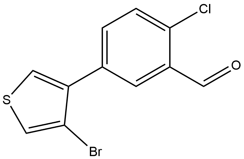 5-(4-Bromo-3-thienyl)-2-chlorobenzaldehyde 结构式