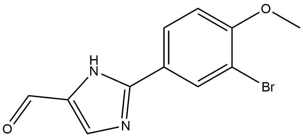 2-(3-溴-4-甲氧基苯基)-1H-咪唑-5-甲醛 结构式