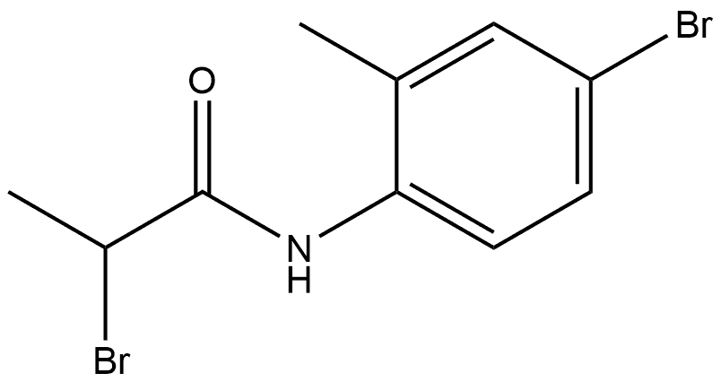 2-Bromo-N-(4-bromo-2-methylphenyl)propanamide 结构式