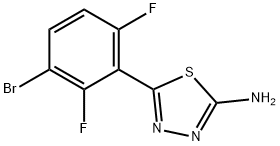 2-氨基-5-(3-溴-2,6-二氟苯基)-1,3,4-噻二唑 结构式