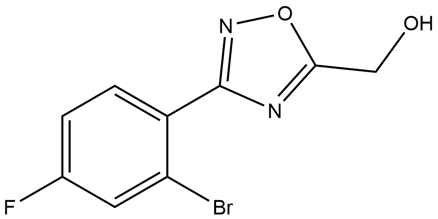 3-(2-溴-4-氟苯基)-1,2,4-噁二唑-5-基]甲醇 结构式