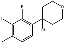 4-(2,3-difluoro-4-methylphenyl)tetrahydro-2H-pyran-4-ol 结构式