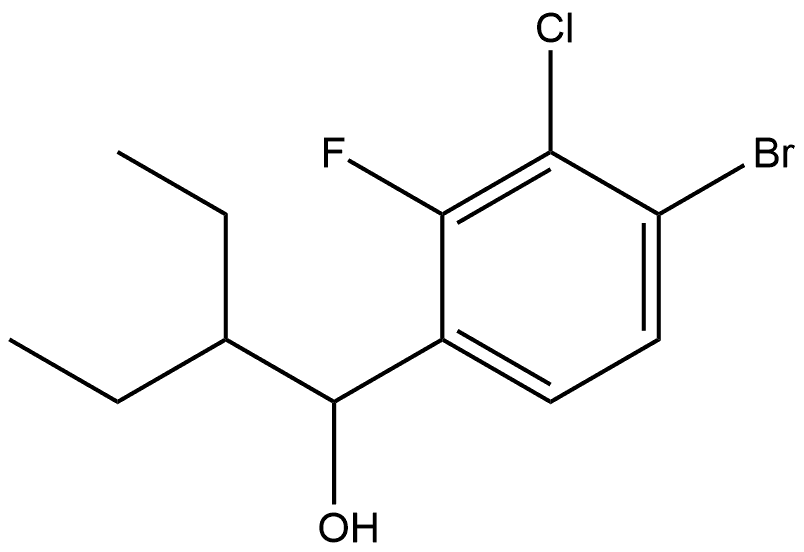 4-Bromo-3-chloro-α-(1-ethylpropyl)-2-fluorobenzenemethanol 结构式