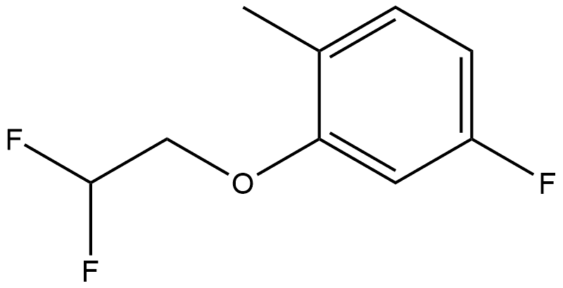 2-(2,2-Difluoroethoxy)-4-fluoro-1-methylbenzene 结构式