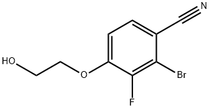 2-溴-3-氟-4-(2-羟基乙氧基)苄腈 结构式
