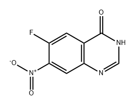 6-氟-7-硝基-4-羟基喹唑啉 结构式