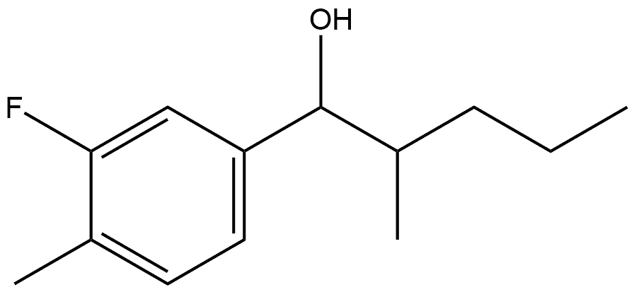 3-Fluoro-4-methyl-α-(1-methylbutyl)benzenemethanol 结构式