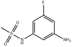 N-(3-氨基-5-氟苯基)甲磺酰胺 结构式