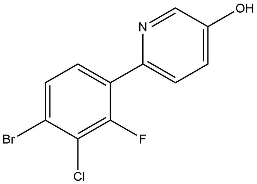 6-(4-Bromo-3-chloro-2-fluorophenyl)-3-pyridinol 结构式