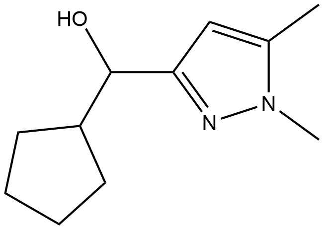 cyclopentyl(1,5-dimethyl-1H-pyrazol-3-yl)methanol 结构式