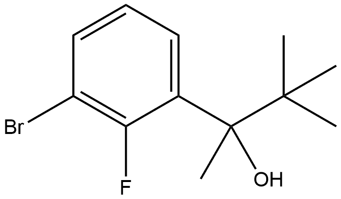 3-Bromo-α-(1,1-dimethylethyl)-2-fluoro-α-methylbenzenemethanol 结构式
