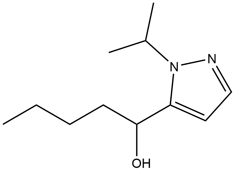 α-Butyl-1-(1-methylethyl)-1H-pyrazole-5-methanol 结构式