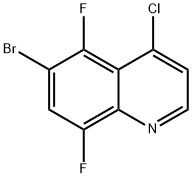 6-溴-4-氯-5,8-二氟喹啉 结构式