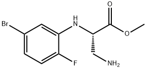 Alanine, 3-amino-N-(5-bromo-2-fluorophenyl)-, methyl ester 结构式