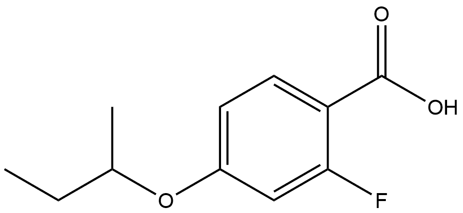 2-Fluoro-4-(1-methylpropoxy)benzoic acid 结构式