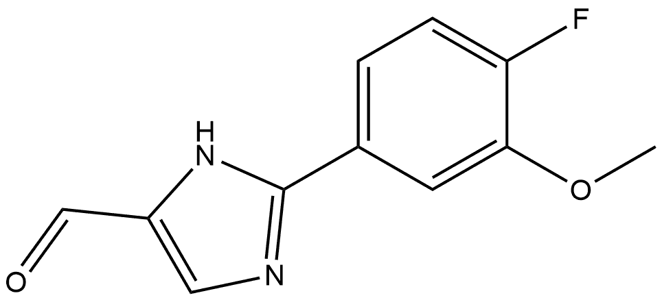 2-(4-氟-3-甲氧基苯基)-1H-咪唑-5-甲醛 结构式