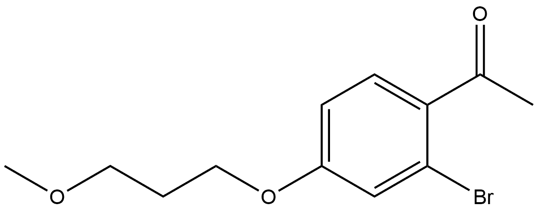 1-[2-Bromo-4-(3-methoxypropoxy)phenyl]ethanone 结构式