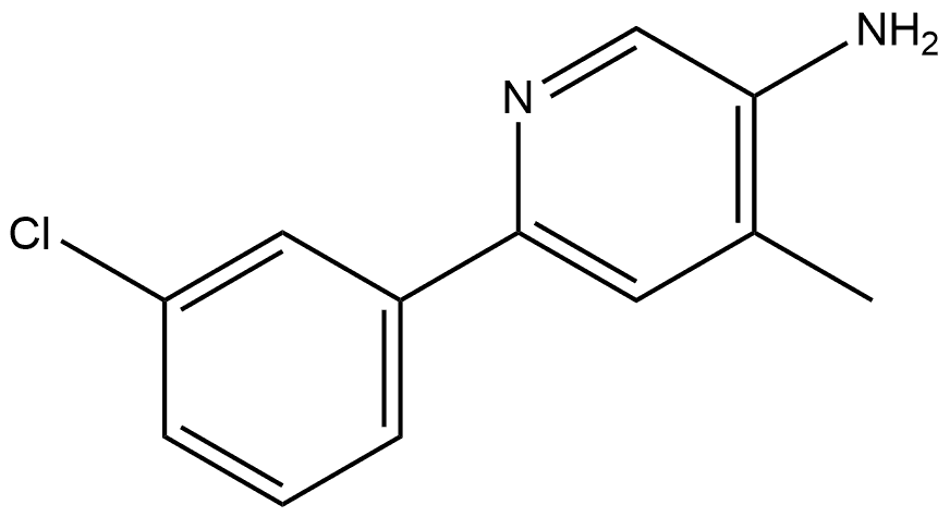 6-(3-Chlorophenyl)-4-methyl-3-pyridinamine 结构式