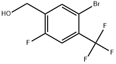 (5-溴-2-氟-4-(三氟甲基)苯基)甲醇 结构式