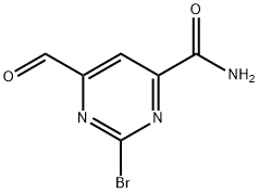 4-Pyrimidinecarboxamide, 2-bromo-6-formyl- 结构式