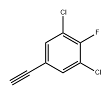 1,3-二氯-5-乙炔基-2-氟苯 结构式