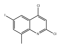 2,4-二氯-6-碘-8-甲基喹啉 结构式