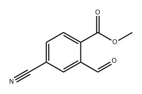 4-氰基-2-甲酰基苯甲酸甲酯 结构式