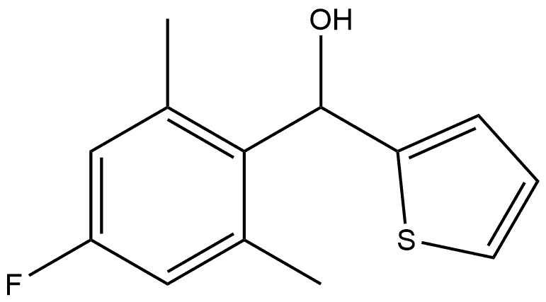 (4-fluoro-2,6-dimethylphenyl)(thiophen-2-yl)methanol 结构式