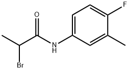 Propanamide, 2-bromo-N-(4-fluoro-3-methylphenyl)- 结构式