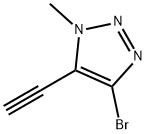 4-溴-5-乙炔基-1-甲基-1H-1,2,3-三唑 结构式