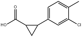 Cyclopropanecarboxylic acid, 2-(3-chloro-4-methylphenyl)- 结构式