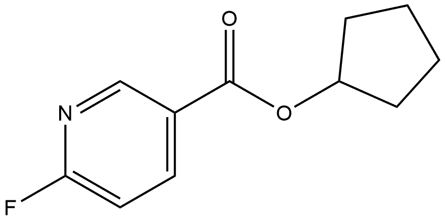 Cyclopentyl 6-fluoro-3-pyridinecarboxylate 结构式