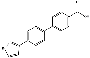 [1,1'-Biphenyl]-4-carboxylic acid, 4'-(1H-pyrazol-3-yl)- 结构式