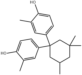 4,4'-(3,3,5-三甲基环已基亚基)双[2-甲基苯酚 结构式