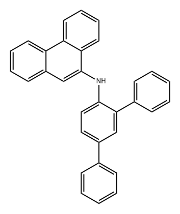 N-[1,1′:3′,1′′-三联苯]-4′-基-9-菲胺 结构式