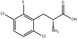 (2R)-2-amino-3-(3,6-dichloro-2-fluorophenyl)propanoic acid 结构式