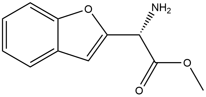 methyl (S)-2-amino-2-(benzofuran-2-yl)acetate 结构式