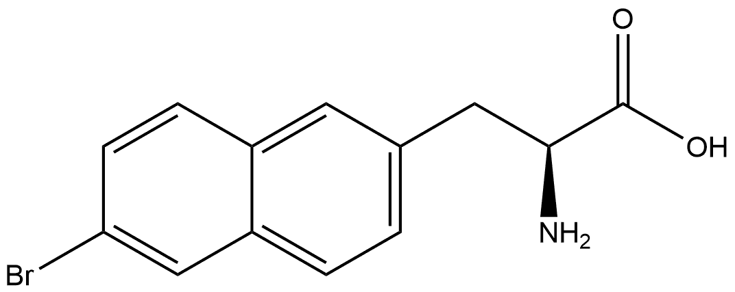 2-Naphthalenepropanoic acid, α-amino-6-bromo-, (αS)- 结构式
