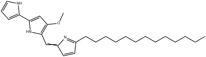2,2'-Bi-1H-pyrrole, 4-methoxy-5-[(5-tridecyl-2H-pyrrol-2-ylidene)methyl]- 结构式