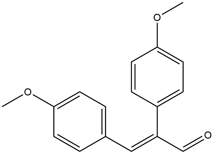 (E)-2,3-二(4-甲氧基苯基)丙烯醛 结构式