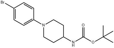 1-(4-溴苯基)-N-BOC-哌啶-4-胺 结构式