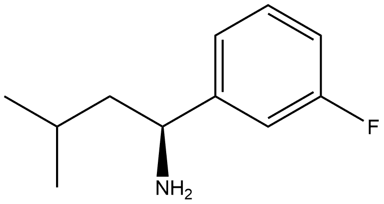 (1S)-1-(3-fluorophenyl)-3-methylbutan-1-amine 结构式